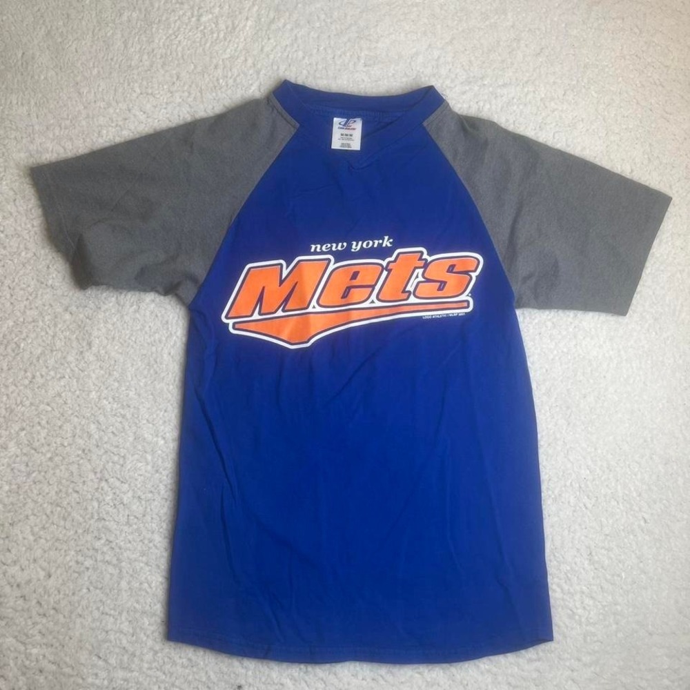 Vintage Logo athletic mens New York Mets t-shirt mlb 2001 M